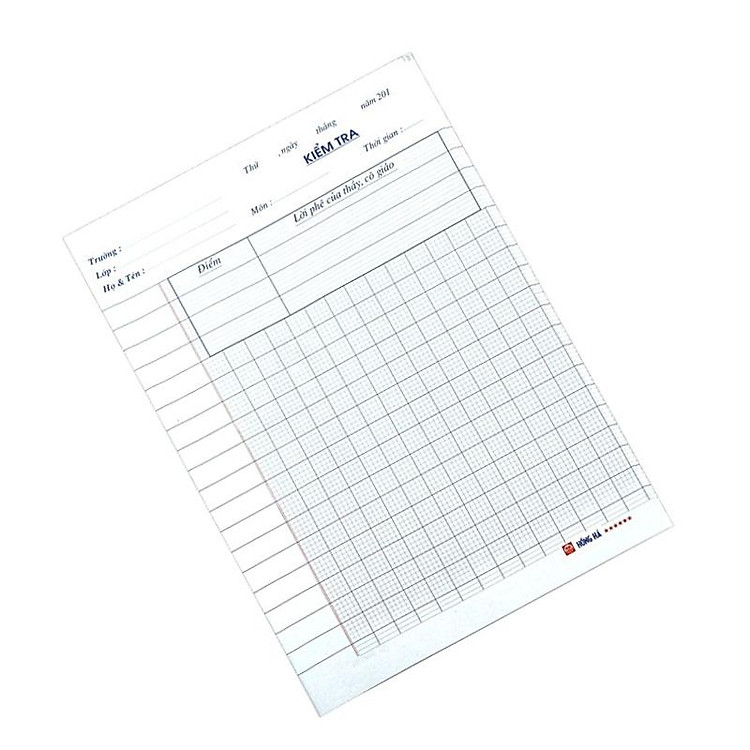 Giấy Kiểm Tra Cấp 1 - 5 Ô Ly Hồng Hà 4876 - Ảnh 4