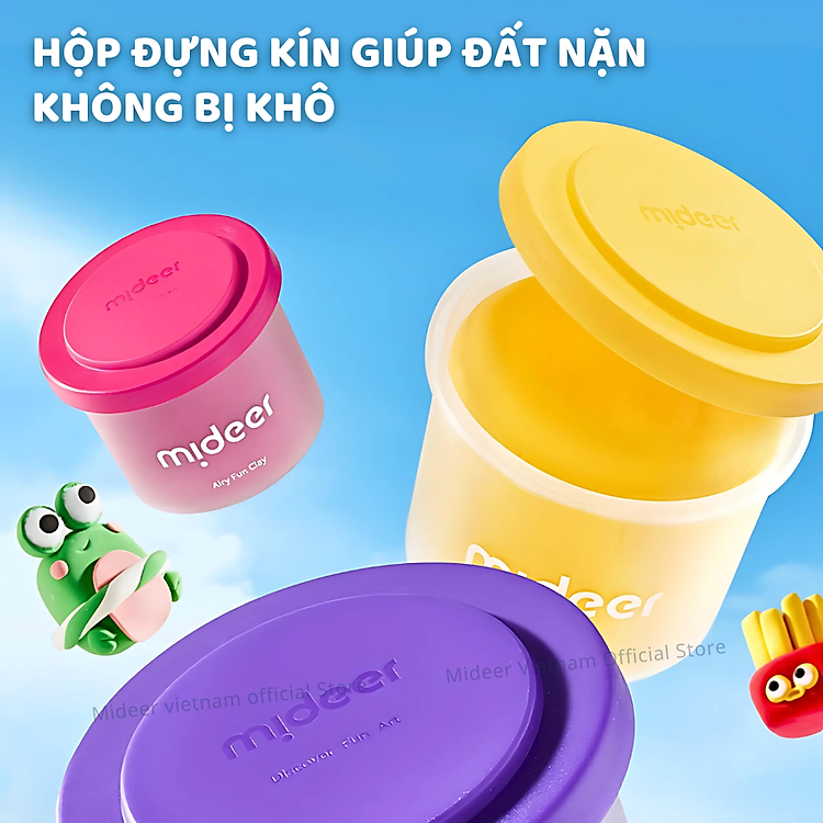 Đất nặn tự khô 24 màu Mideer Chính hãng Giá rẻ - Hình ảnh 5