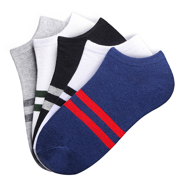 Set 5 Vớ Ngắn Sọc Đôi Thể Thao Cho Nam Nanjiren