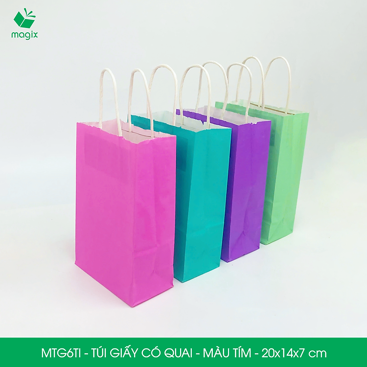 Túi Giấy Có Quai Màu Tím (25 chiếc) - Ảnh 4