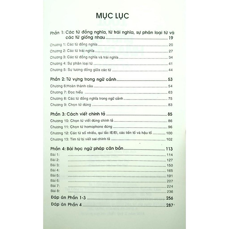 1001 Câu Hỏi Về Từ Vựng Tiếng Anh Và Cách Viết Chính Tả - Ảnh 2