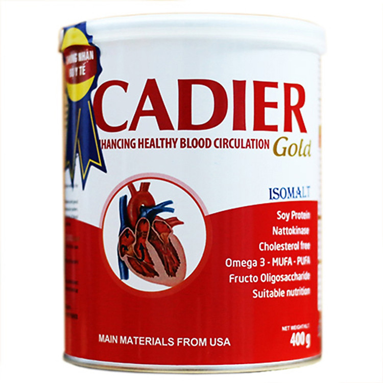 Sữa Cadier Gold Cho Tiểu đường, Tim mạch 400g