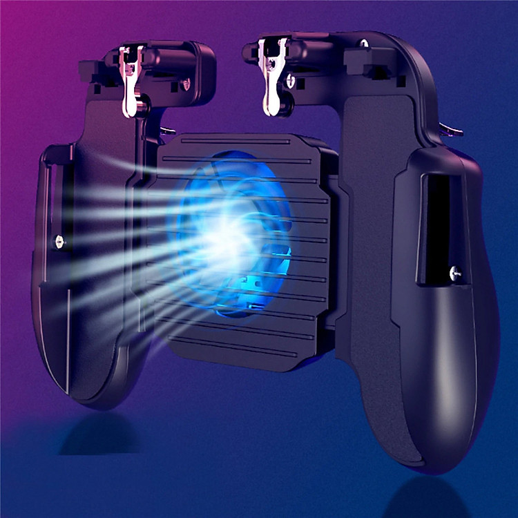 Bộ gamepad tản nhiệt kiêm nút chơi game PUBG HE5 HOTCASE kiêm giá đỡ cho điện thoại - Hàng chính hãng