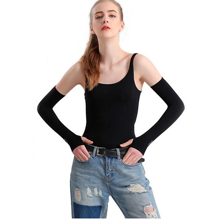 Găng tay chống nắng nữ, chống tia UV cao cấp xỏ ngón