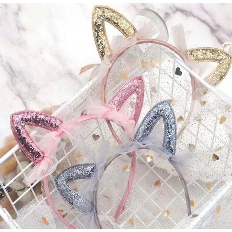 Bờm cài tóc cho bé, cài tóc tai mèo cho bé