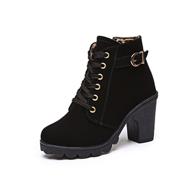 Giày Boot nữ thời trang khóa kéo B001D