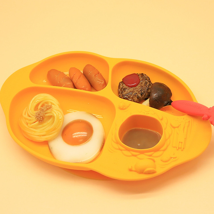 Đĩa ăn dặm silicon chống đổ Yummy Chính hãng Tiết kiệm - Hình ảnh 4