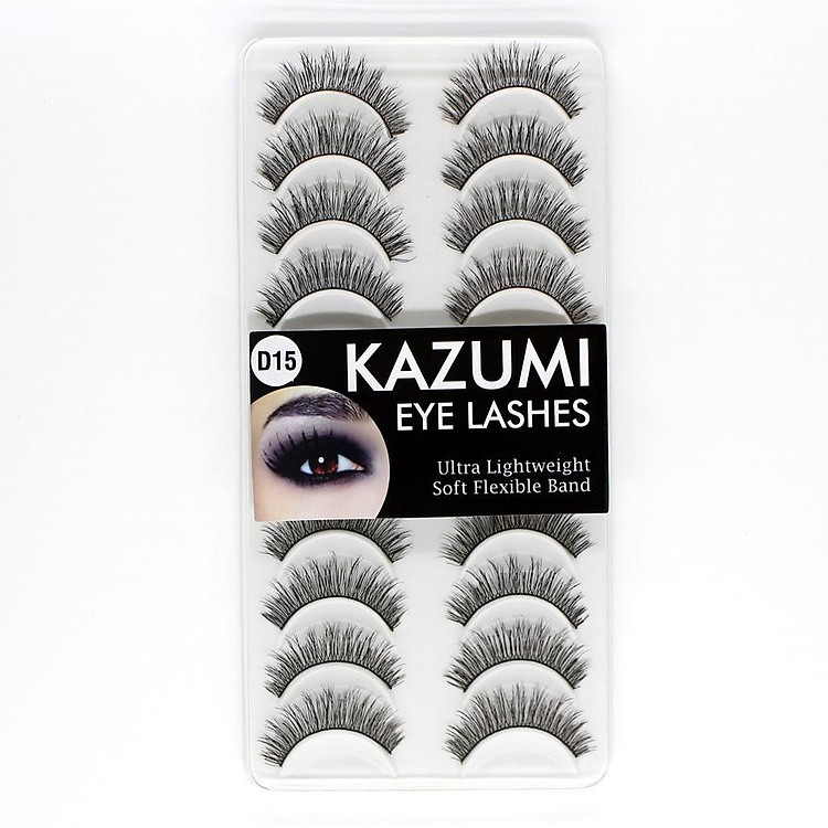 Hộp 10 đôi Lông Mi Gân Lụa Kazumi Mã D15