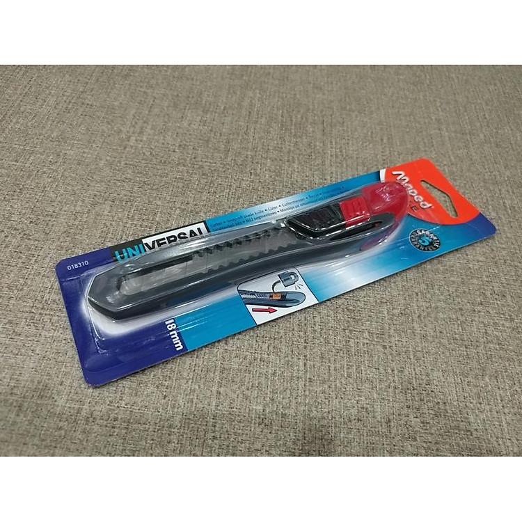 Dao Rọc Giấy Maped Plastic 18mm (Màu Đỏ) - Ảnh 3