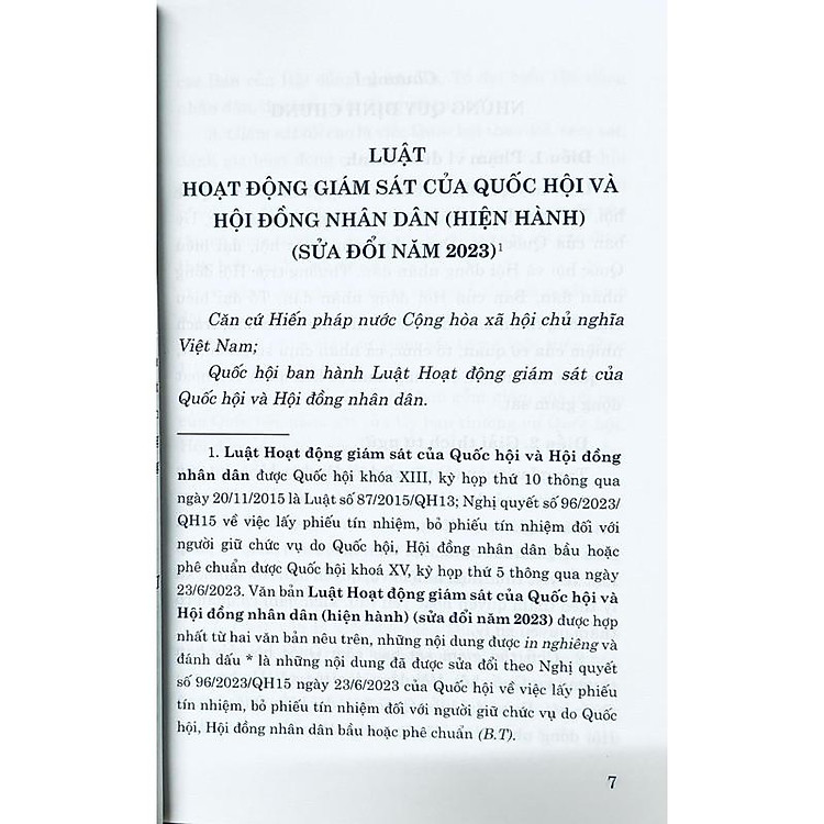 Luật Hoạt Động Giám Sát Của Quốc Hội Và Hội Đồng Nhân Dân (Hiện Hành) (Sửa Đổi Năm 2023) - Ảnh 5