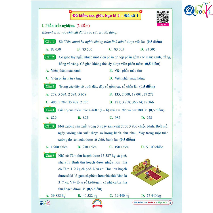 Đề Kiểm Tra Toán Lớp 4 - Chân Trời Sáng Tạo - Ảnh 7