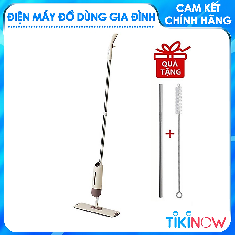 Cây Lau Nhà Dạng Xịt Nước Capsule Spray Mop Lock&Lock ETM472 Hàng Chính Hãng Tặng Thêm 1 Bông Lau Và Combo Ống Hút + Cọ Rửa