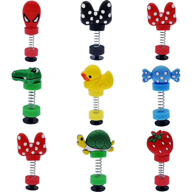 Combo 10 Sticker 3D và lò xo gắn dép sục Hapu nhiều kiểu hình