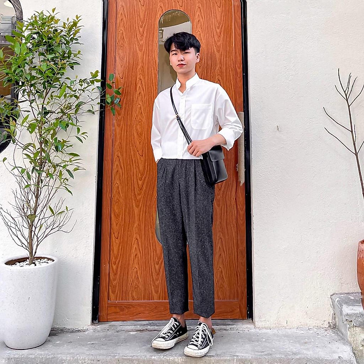 QUẦN TÂY NAM FORM HÀN QUỐC - SIDE TAB PANTS