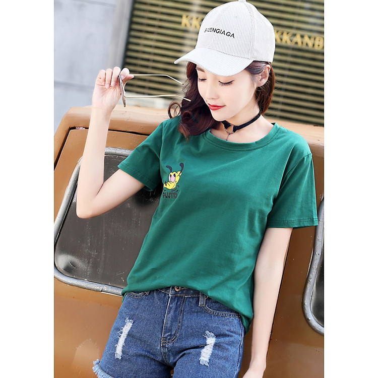 Áo Thun Nữ Pluto Xanh Lý D803 ( Freesize)