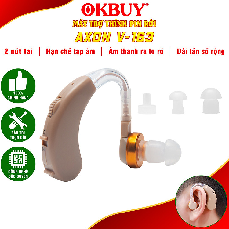 Máy trợ thính cho người già, người lớn tuổi AXON V-163 - Kèm hợp đựng máy