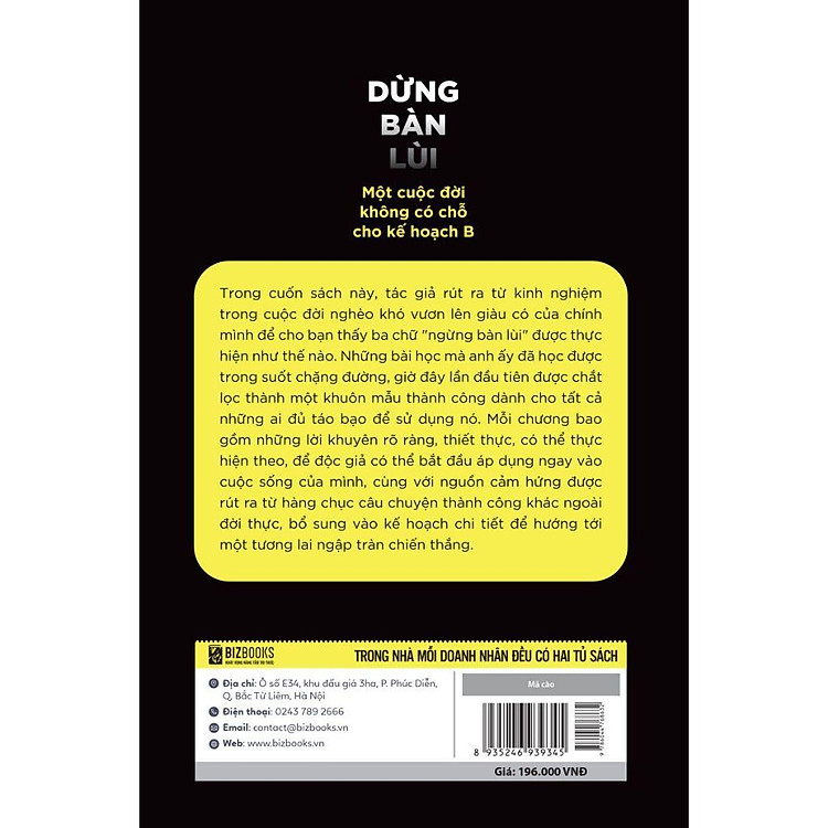 Dừng Bàn Lùi - Một Cuộc Đời Không Có Chỗ Cho Kế Hoạch B - Ảnh 2