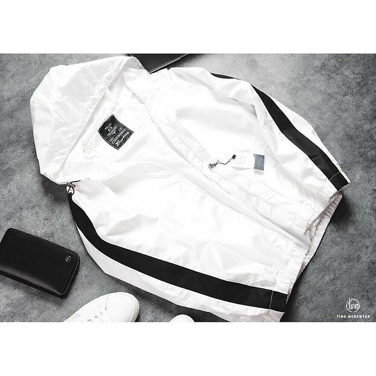 Áo khoác dù 1 sọc ,áo khoù dù , áo khoác gió , áo khoác nam nữ mặc vài dù có nón trùm đầu 2 lớp chống nắng chống lạnh tốt