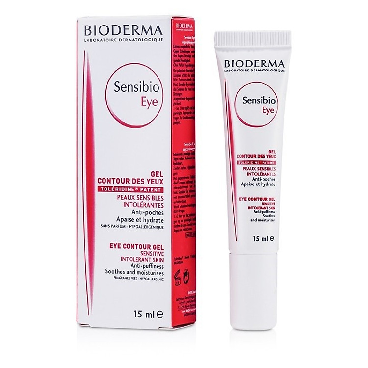 Gel dưỡng ẩm chống quầng thâm và giảm bọng mắt BIODERMA Sensibio Eye 15ml