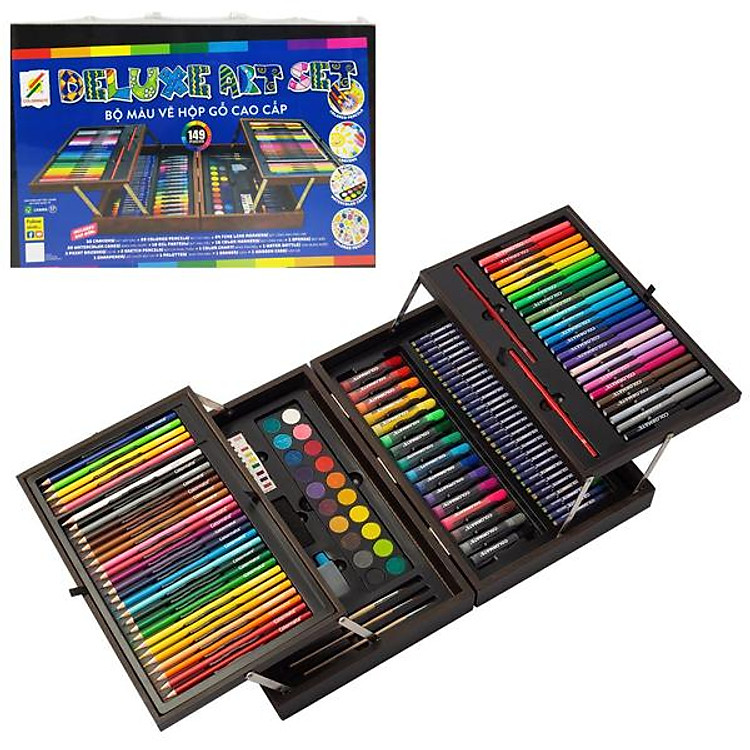 Bộ Màu Vẽ Hộp Gỗ Colormate 149WP (149 chi tiết) - Ảnh 2