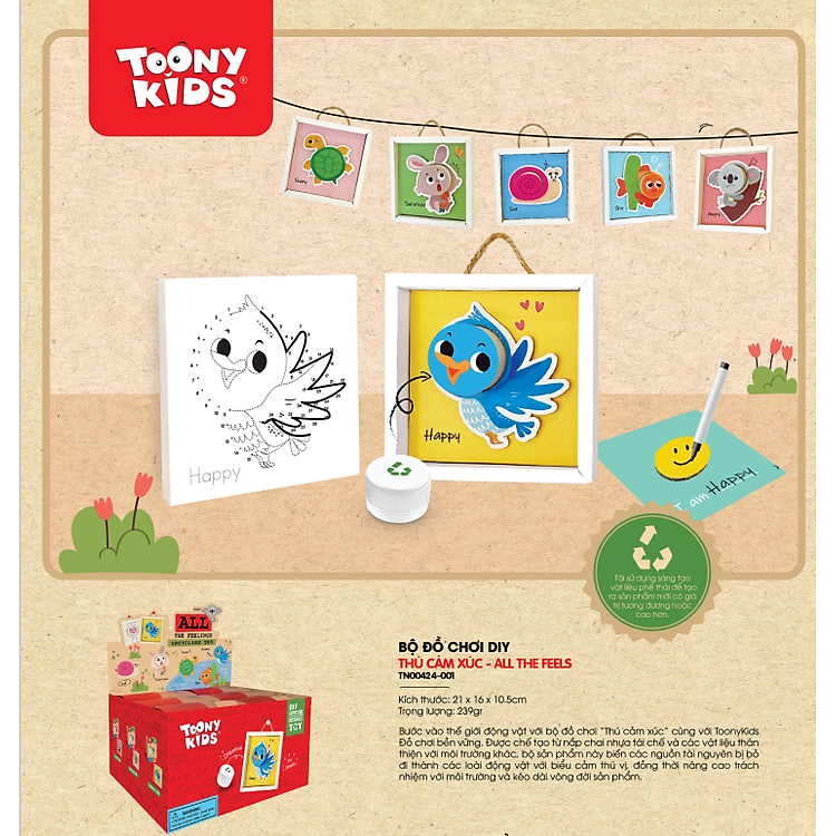 Combo 6 Bộ Đồ Chơi TOONYKIDS Thú Cảm Xúc Chính hãng Giá rẻ - Hình ảnh 2