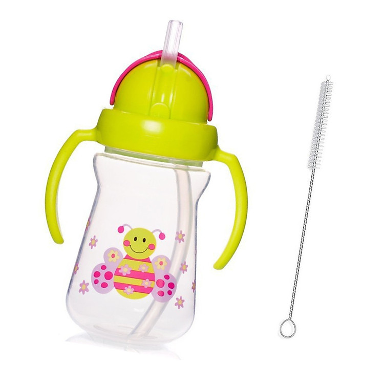 Bình tập uống cho bé từ 6 tháng Upass 150ml tặng kèm cọ rửa ống hút