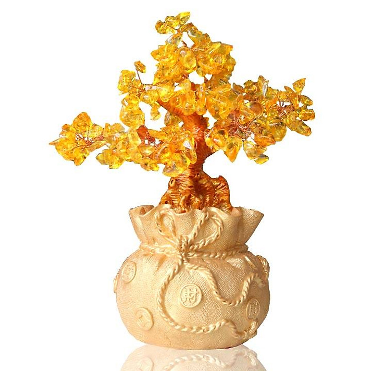 Cây đá tài lộc làm thủ công, cây phát tài phong thuỷ