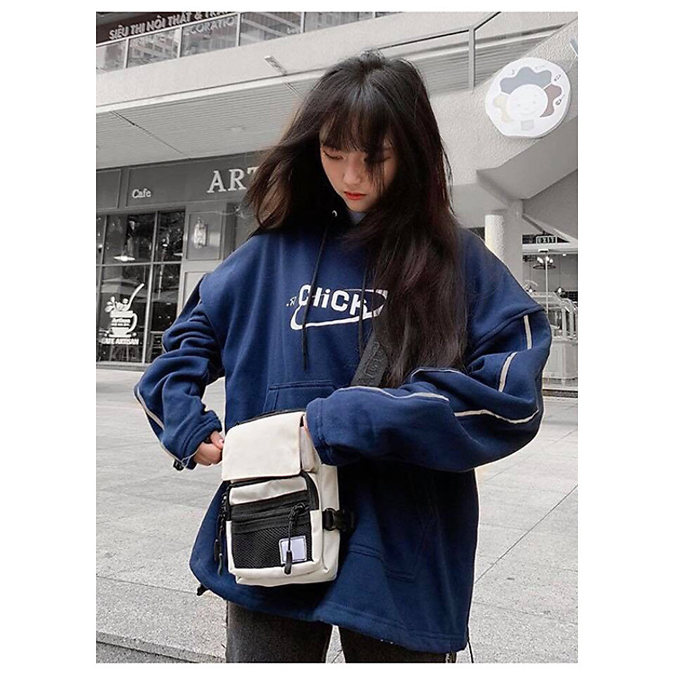 ÁO HOODIE UNISEX NAM NỮ CLICK CLUB PHẢN QUANG SV PLUS - 47 xanh đen