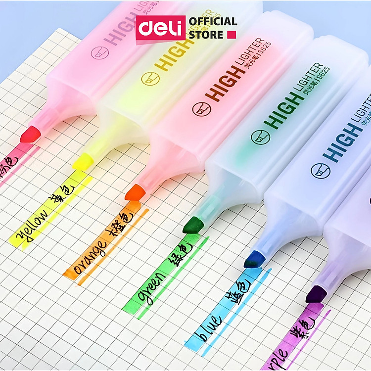 Bút highlight nhấn dòng Deli S625 (4 màu)