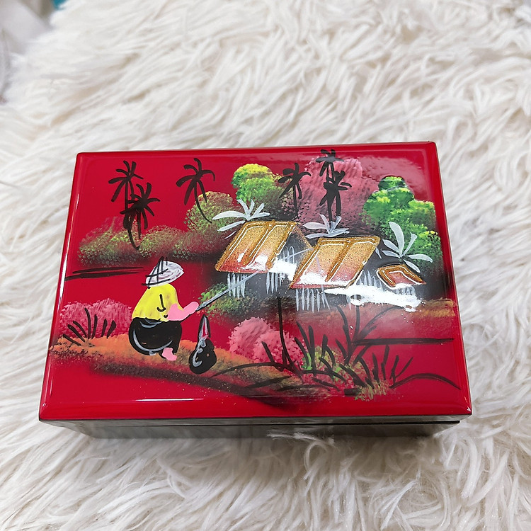 Hộp Đựng Đồ Trang Sức Bằng Gỗ Sơn Mài 8x11cm - Ảnh 7