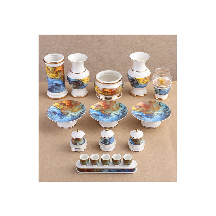 Áng (Ly) Thờ Cúng Vân Ngũ Sắc