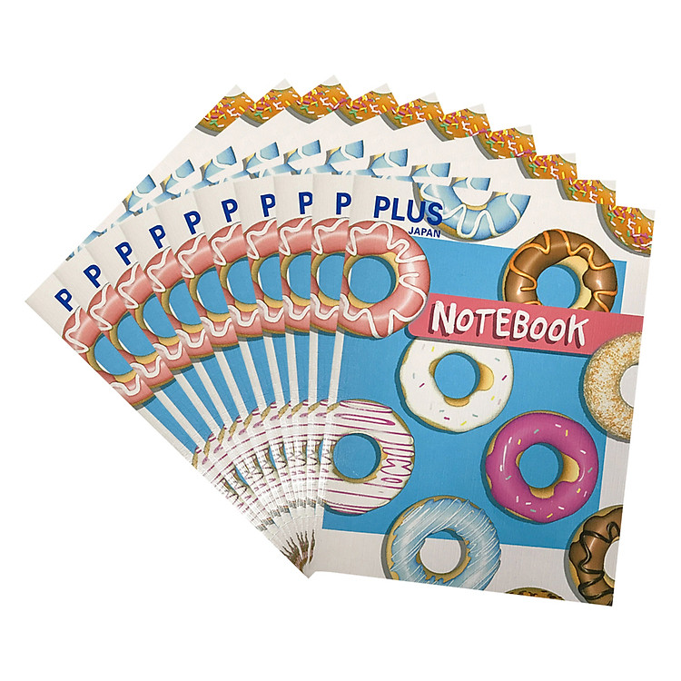 Lốc 10 Tập A5 Plus Caro Bánh Donut (96 Trang)