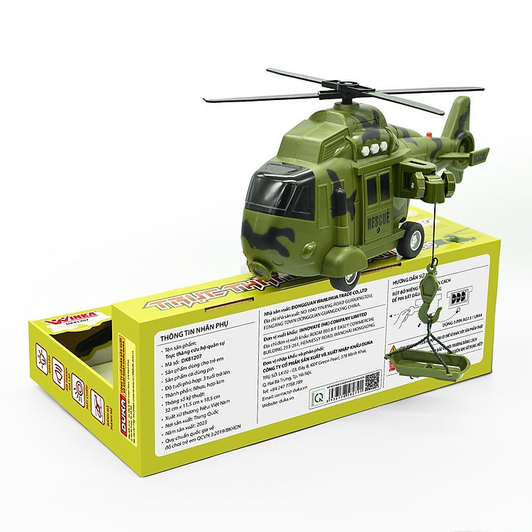 Mua Trực Thăng Cứu Hộ Quân Sự Duka DK 81207 Chính hãng Giá tốt - Hình ảnh 4