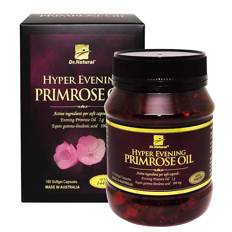 Viên uống bổ sung nội tiết tố nữ nhập khẩu chính hãng Úc HYPER EVENING PRIMROSE OIL (180 viên) chiết xuất tinh dầu hoa anh thảo giúp giảm triệu chứng tiền mãn kinh, mãn kinh: đau đầu, bốc hỏa, mất ngủ…; giảm nám da; giảm tóc rụng