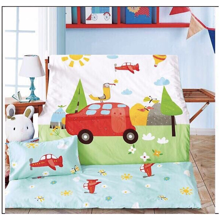 BỘ CHĂN GỐI CHO BÉ - Ô TÔ MÁY BAY
