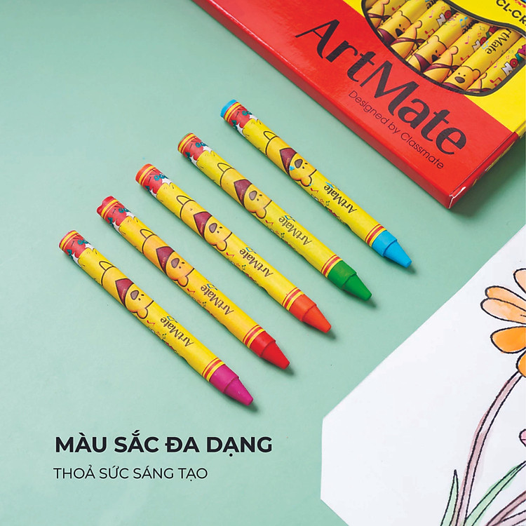 Bút Sáp Màu ARTMATE (12 chiếc) - Ảnh 4