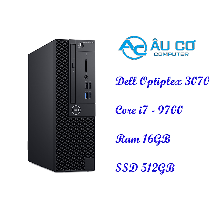 MÁY TÍNH DELL OPTIPLEX 3070 SFF, I7-9700, RAM4 16GB, SSD 512GB NVME - Bao hành 12 tháng - Hàng Chính Hãng