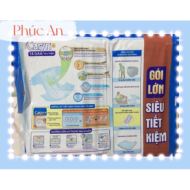 Tã Dán Người Lớn Caryn Size L 40 Miếng Chính hãng Giá tốt - Hình ảnh 2