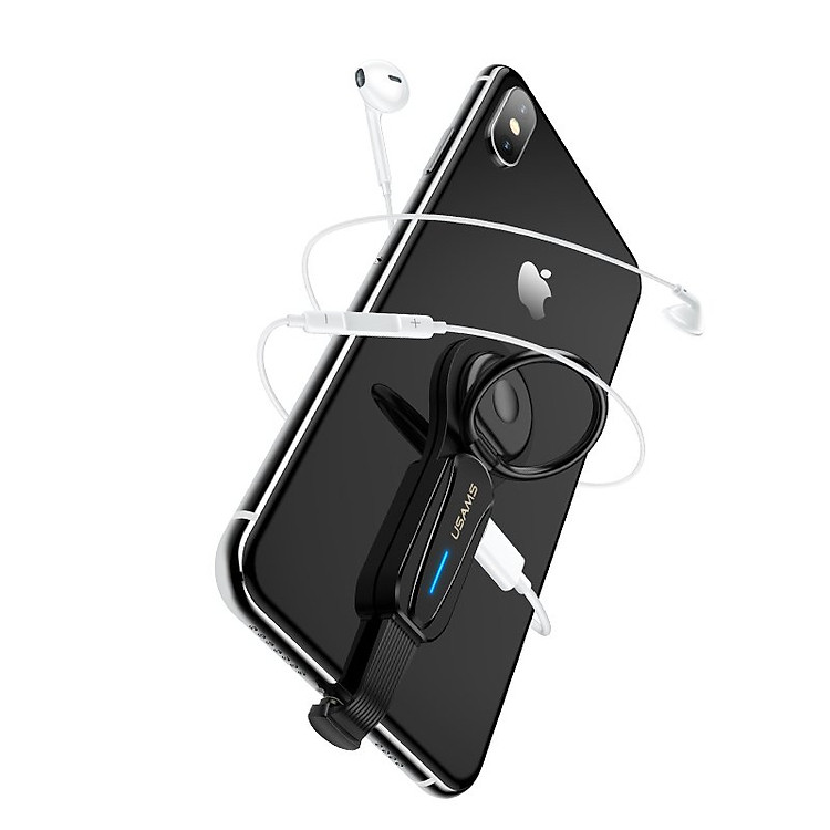 Bộ chuyển đổi tích hợp chuyển đổi âm thanh, vừa sạc chơi game kèm đèn LED Lightning USAMS AU08 US-SJ355 - Hàng chính hãng