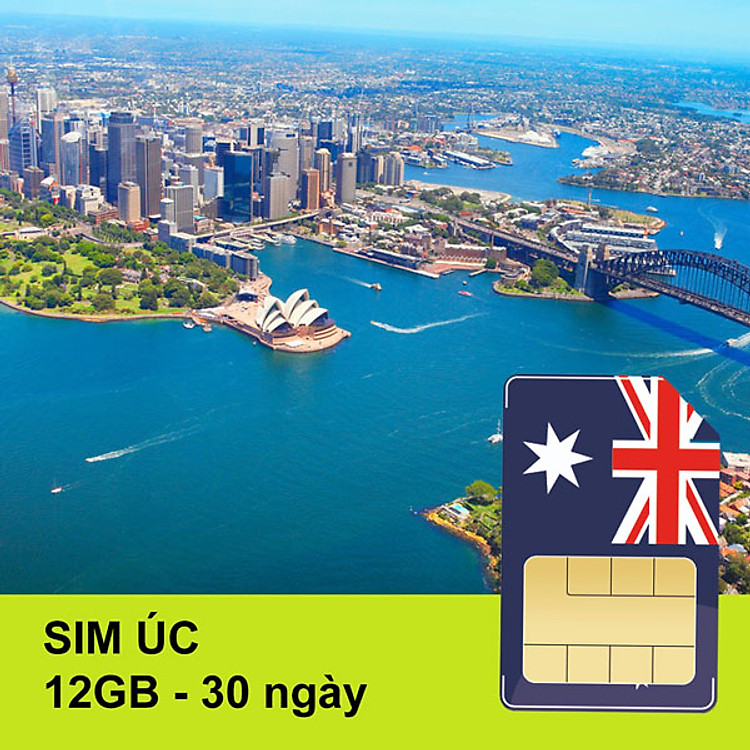 Sim 4G Úc 12GB 30 ngày