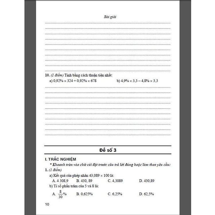 Bộ Đề Kiểm Tra Môn Toán Lớp 5 - Tập 2 - Ảnh 3