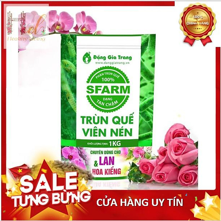 Trùn quế viên nén phân tan chậm không tạp chất Sfarm Trồng Rau Sạch, Hoa, Bằng Đất Sạch, Xơ Dừa Và Phân Bón Hữu Cơ