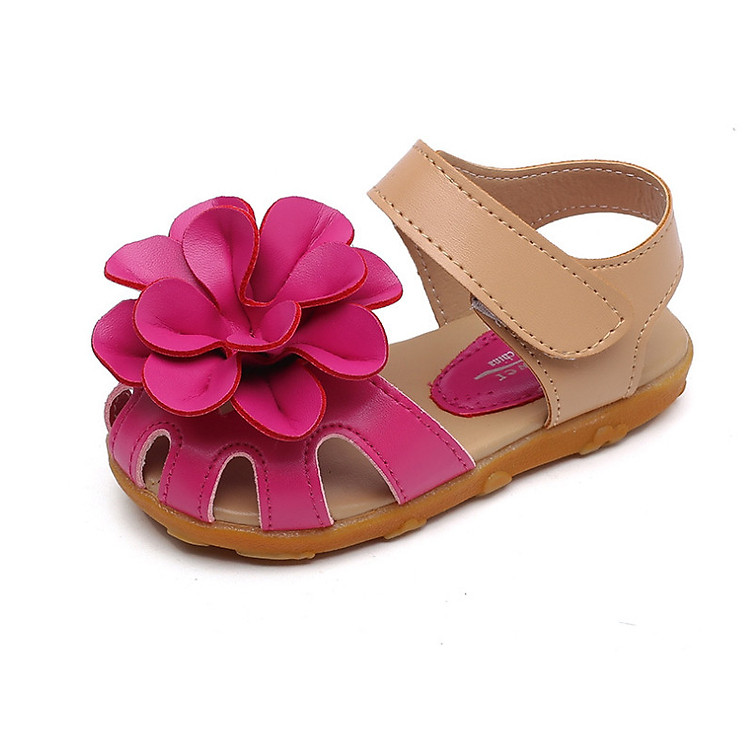 Xăng đan bé gái đính hoa hồng