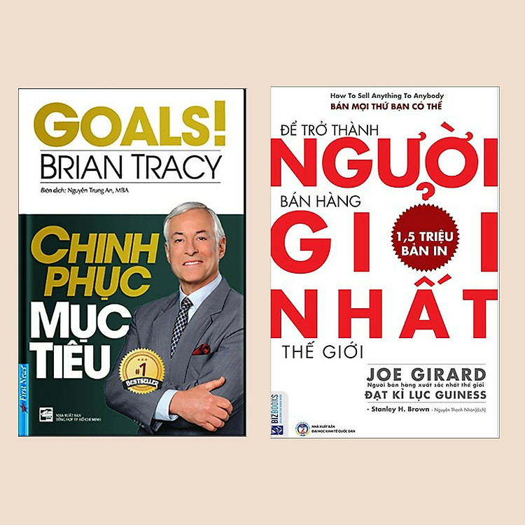 Combo Cẩm Nang Để Thành Công: Chinh Phục Mục Tiêu + Để Trở Thành Người Bán Hàng Giỏi Nhất Thế Giới (Bộ 2 Cuốn Sách Kinh Tế Gợi Mở Con Đường Chinh Phục Mục Tiêu và Bán Hàng Vượt Trội)