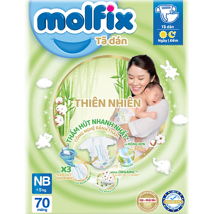 Tìm mua tại Avakids:Tã dán sơ sinh Molfix Jumbo 70 miếng, tràn ngập Khuyến mãi, Ưu đãi