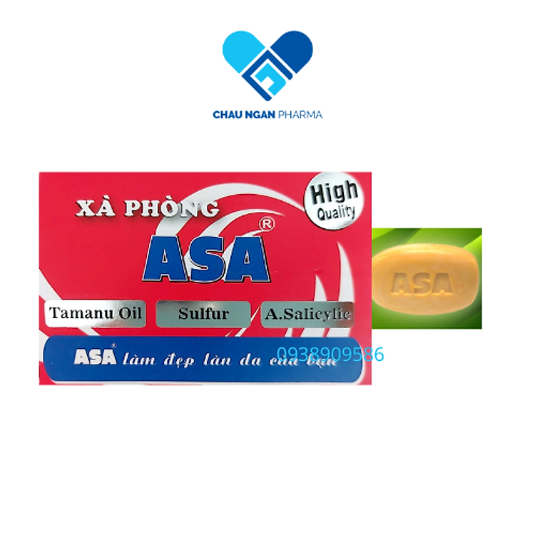 Combo 2 Hộp Xà phòng tắm ASA - ngừa mụn - lác - lang ben - nấm da - Hộp 120g gồm 4 cục nhỏ