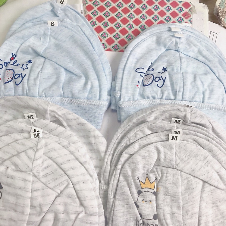 Set 4 mũ cotton sơ sinh dokma