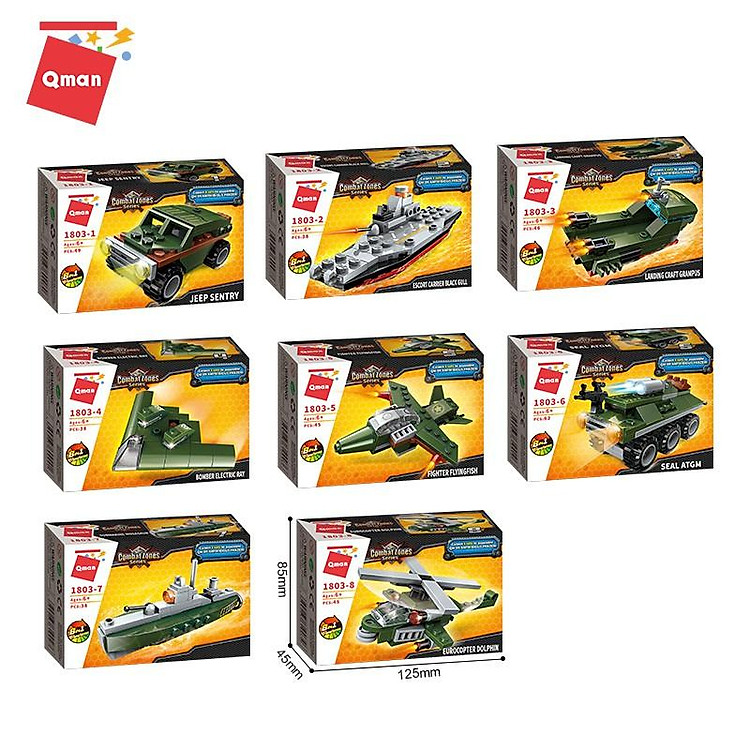 Đồ chơi lắp ghép quân sự 8 trong 1 Chính hãng Tiết kiệm - Hình ảnh 4