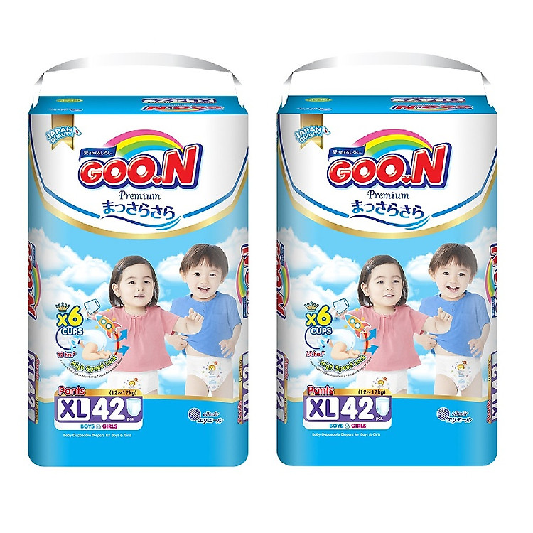 2 Gói Tã Quần Goo.n Premium Gói Cực Đại XL42 (42 Miếng)