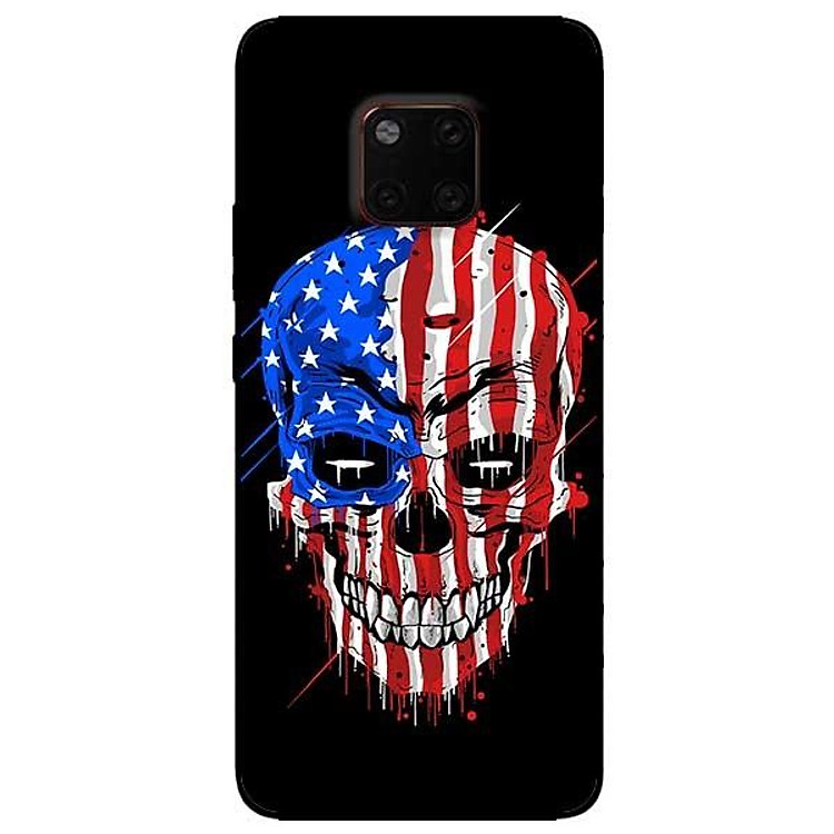 Ốp lưng dành cho Huawei 5t - Mate 20 - Mate 20 Pro mẫu Đầu Lâu Lá Cờ